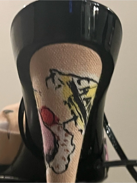 CHANEL Shoes - Black CHANEL Patent High Heel Sandals with Painted Nude Ankle Accent never worn